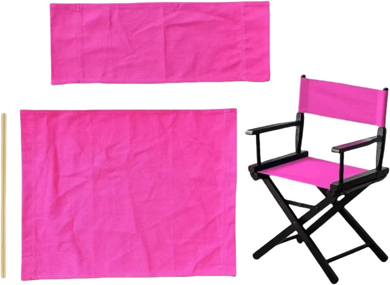 Cansybil Director Chair Replacement Canvas Fabric Seat Cover Foldable Director’s Chair Cover Kit Black | 21.2" L x 16.1" W x 0.39" H (Rose) - Image 1